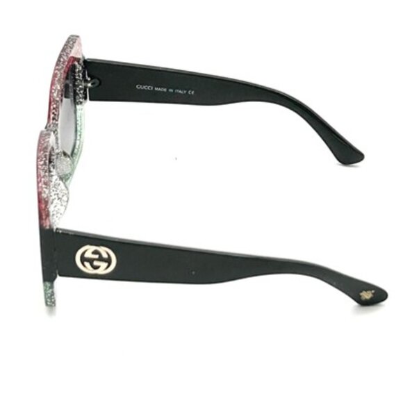 EUC-Gucci Acetate Square Frame-Glitter Red,Black,Green - Picture 4 of 4